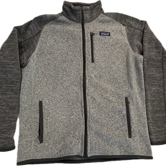 Patagonia Men's Two-Tone Gray Zip-Up Sweater - Picture 1 of 3